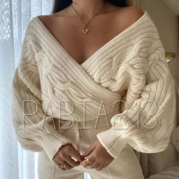 ZARA CABLE-KNIT JACKET - Picture 3 of 15